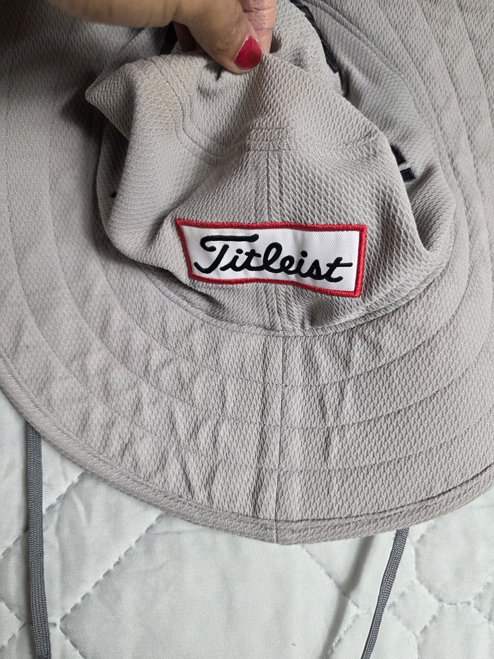 Titleist Pro V1 FootJoy Golf White Gray Sun Bucket Hat One Size Adjustable